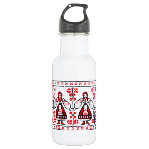 Bouteille D'eau Broderie ukrainienne traditionnelle filles ukraini