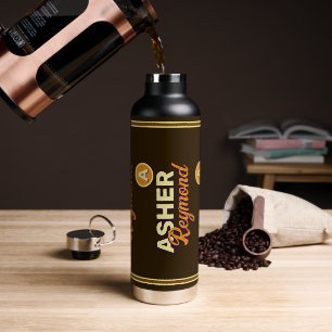 Bouteille d'eau Brown avec nom