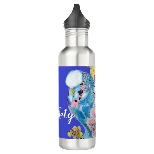 Bouteille d'eau Budgie Rose Floral Navy (Gauche)
