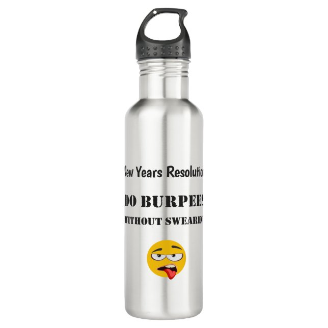 Bouteille D'eau Burpees sans jurer - Crossfit-inspiré (Devant)
