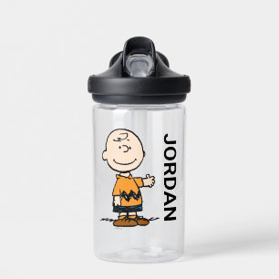 Bouteille D'eau cacahuètes   Charlie Brown   Ajouter Votre Nom