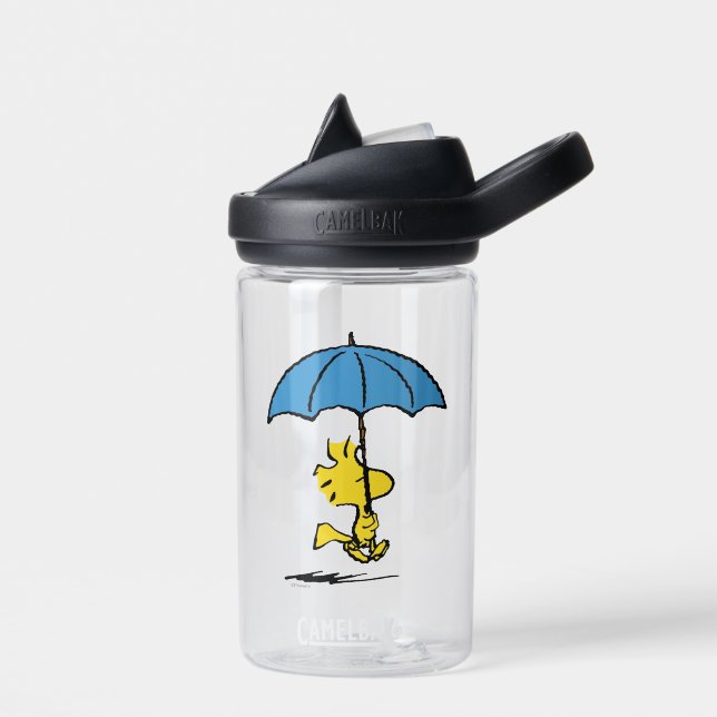 Bouteille D'eau cacahuètes | Parapluie bleu Woodstock (Gauche)