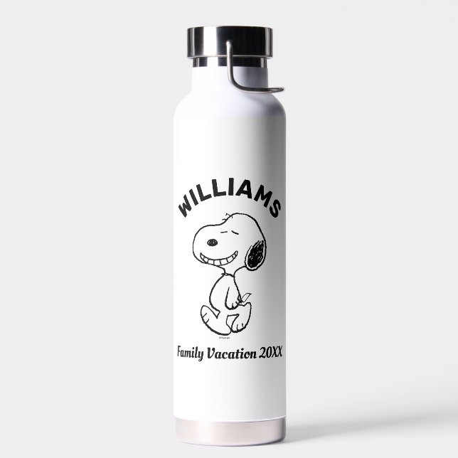 Bouteille D'eau cacahuètes | Snoopy Famille Vacances (Gauche)