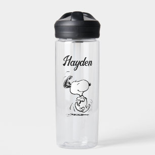 Bouteille D'eau cacahuètes Snoopy Happy Dance Ajouter Votre No