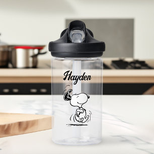 Bouteille D'eau cacahuètes Snoopy Happy Dance Ajouter Votre No