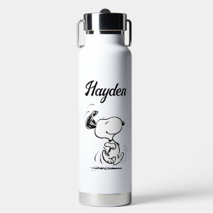 Bouteille D'eau cacahuètes Snoopy Happy Dance Ajouter Votre No