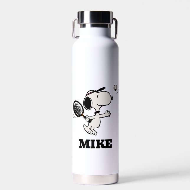 Bouteille D'eau cacahuètes | Snoopy Joue Au Tennis (Avant)