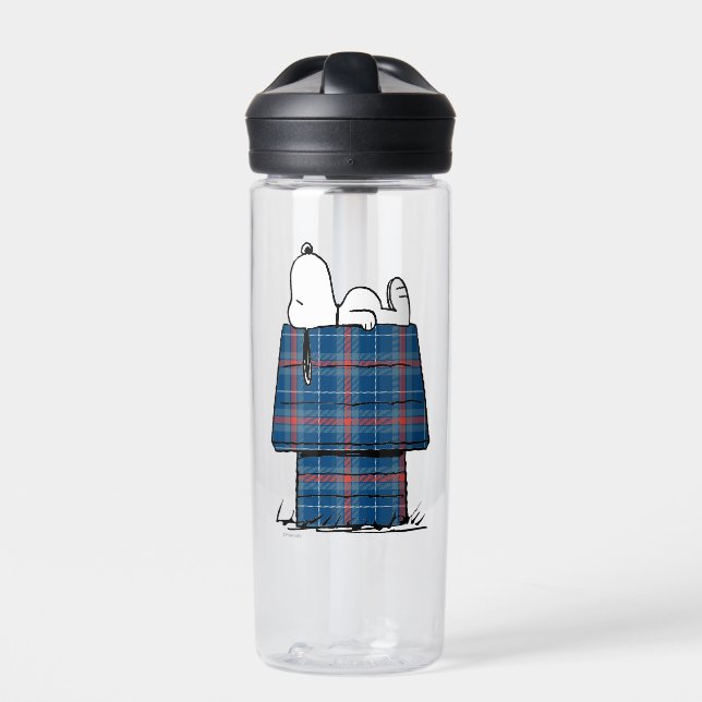 Bouteille D'eau cacahuètes | Snoopy Plaid Flannel Holiday Dog Hous (Extérieur)