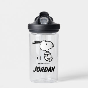 Bouteille D'eau cacahuètes Snoopy Running Ajouter Votre Nom