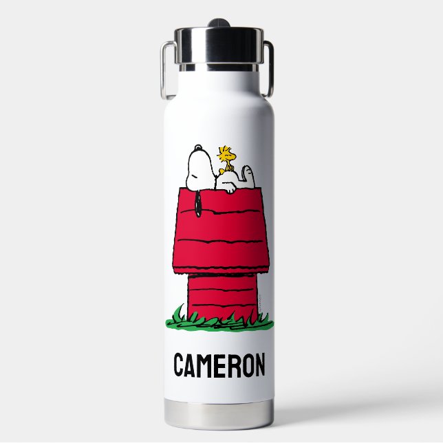 Bouteille D'eau cacahuètes | Snoopy & Woodstock | Ajouter Votre No (Salle de sport)
