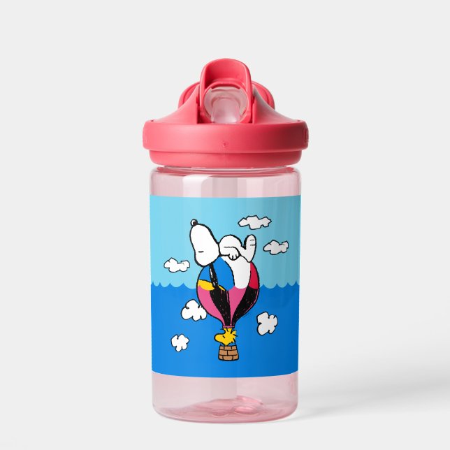 Bouteille D'eau cacahuètes | Snoopy & Woodstock Hot Air Balloon (Avant)