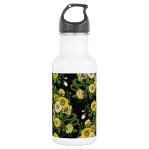 Bouteille D'eau Caché en rose, jaune et vert