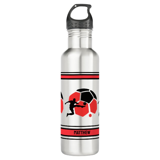 Bouteille D'eau Cadeau d'anniversaire de football, équipe de joueu (Devant)