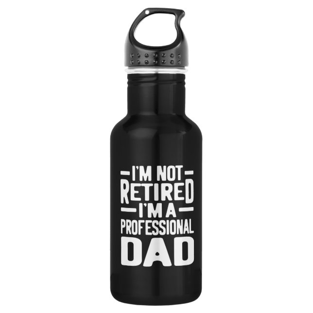 Bouteille D'eau Cadeau de retraite papa professionnel (Devant)