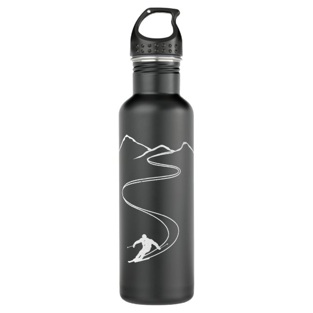 Bouteille D'eau Cadeau De Ski Pour Skier Classique T Chemise (Devant)