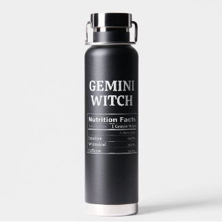 Bouteille D'eau Cadeau personnalisable Gémeaux Zodiaque Astrologie