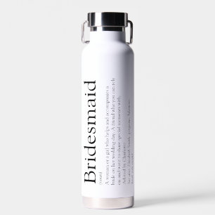 Bouteille D'eau Cadeau personnalisé de définition de demoiselle d'