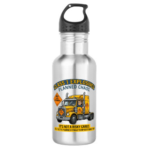 Bouteille D'eau Cadeau pour camionneur de classe 1 explosifs   ADR
