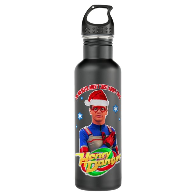 Bouteille D'eau Cadeau Pour Hommes Anniversaire Enfant Danger Vaca (Devant)
