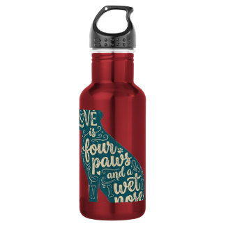 Bouteille D'eau Cadeau pour maman et papa de chien mignon