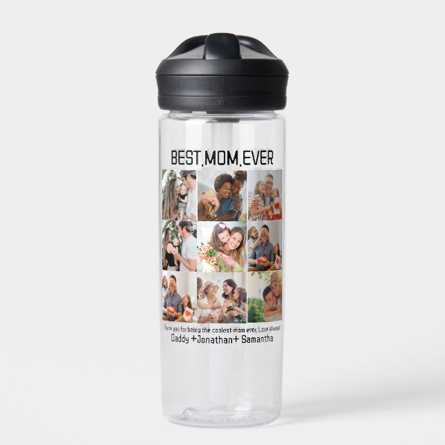 Bouteille D'eau Cadeau Pour Meilleure Maman Toujours Famille Photo (Extérieur)