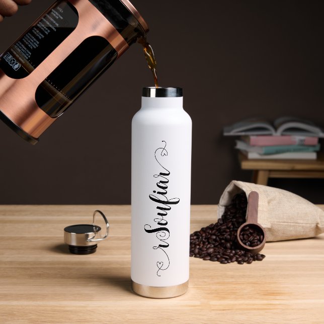 Bouteille D'eau Cadeaux personnalisés Votre nom Script Mariage noi (Gym)