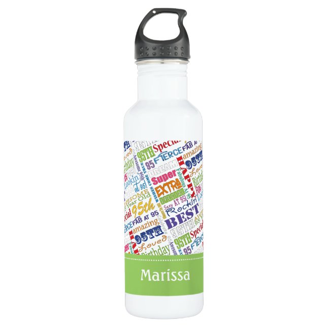 Bouteille D'eau Cadeaux Uniques Et Spéciaux 95e Anniversaire (Devant)