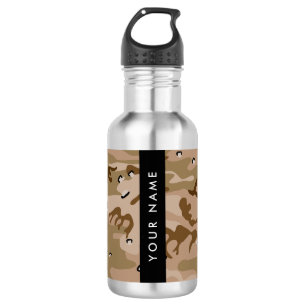 Bouteille D'eau Cailloux de camouflage du désert, Votre nom, Perso