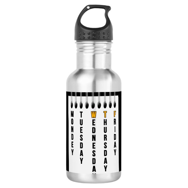 Bouteille D'eau Calendrier des programmeurs (Devant)