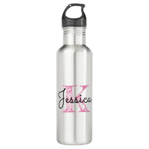 Bouteille D'eau Calligraphie moderne Nom Style manuscrit Monogramm