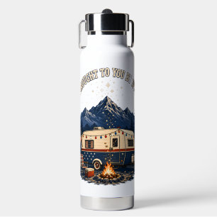 Bouteille D'eau Camion de camping du 4 juillet dans les montagnes