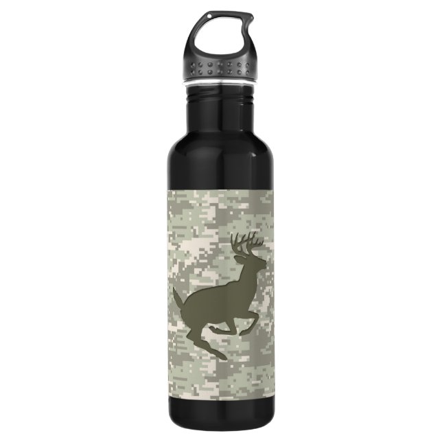 Bouteille D'eau Camouflage numérique Tempête de lumière Deer Camo (Devant)
