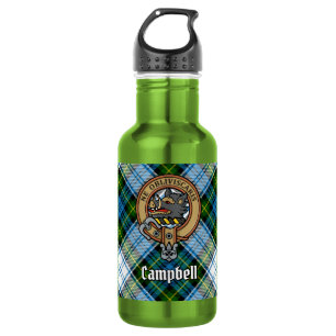 Bouteille D'eau Campbell Crest sur tartan de robe