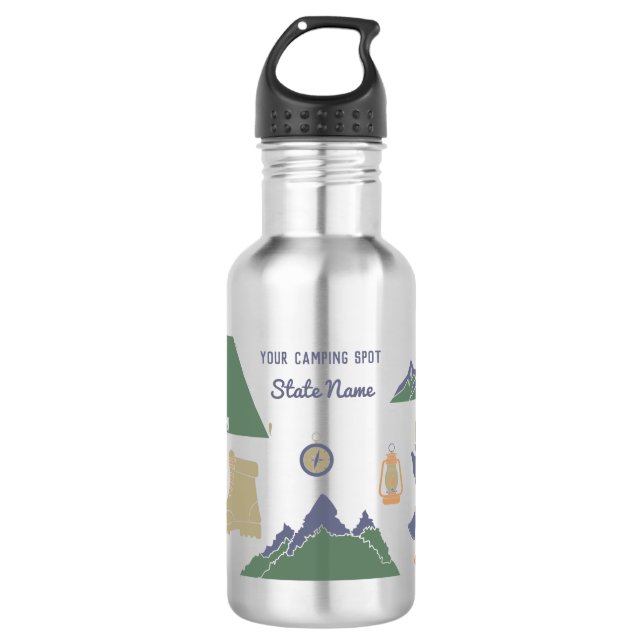 Bouteille D'eau Camping de souvenirs personnalisés Camping (Devant)
