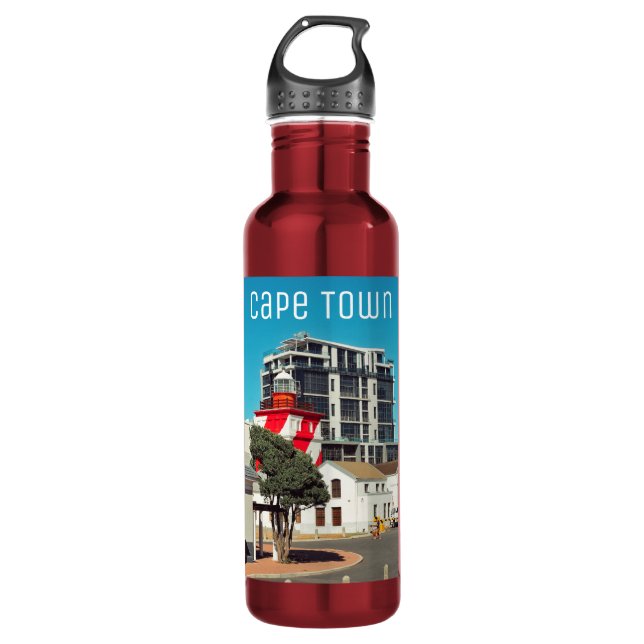 Bouteille D'eau Cape Town Mouille Point Phare Afrique du Sud (Devant)