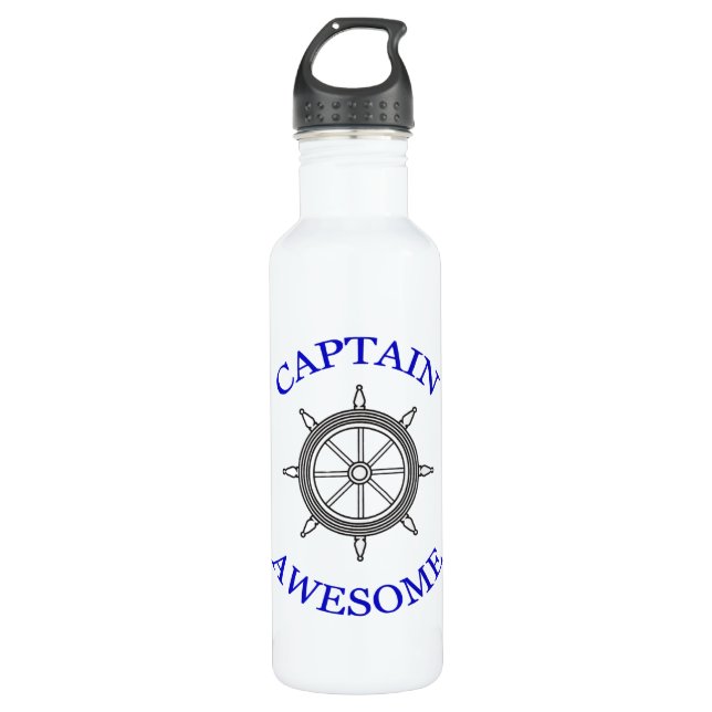 Bouteille D'eau "Capitaine génial" (Devant)