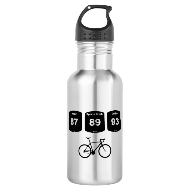 Bouteille D'eau Carburant à vélo : Eau, Boisson sportive, Café (Devant)