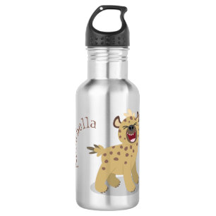 Bouteille D'eau Caricature amusante hyena riant illustration