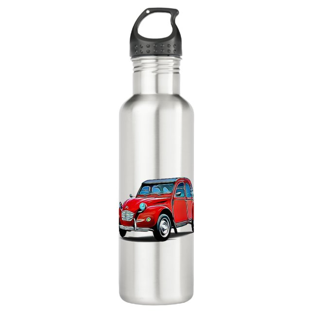 Bouteille D'eau Caricature Citroen 2CV (Devant)