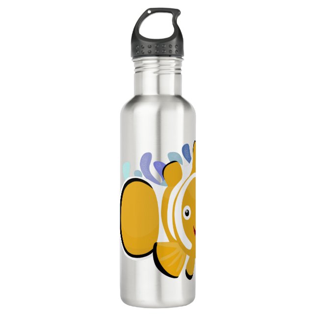 Bouteille D'eau Caricature d'anénome de poisson clown joli (Devant)