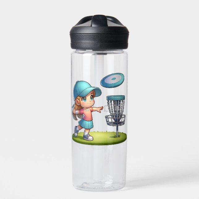 Bouteille D'eau Caricature de golf de Little Girls personnalisée (Extérieur)