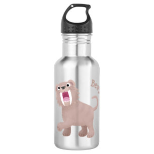Bouteille D'eau Caricature du tigre mignon Saber Toothed Smilodon