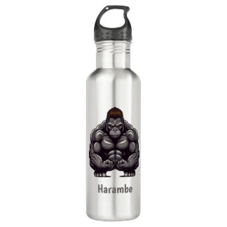 Bouteille D'eau Caricature Gorilla