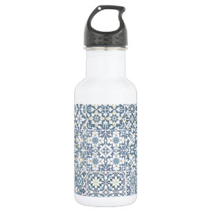 Bouteille D'eau Carreaux Méditerranéens, Marocains, Majolique, Azu