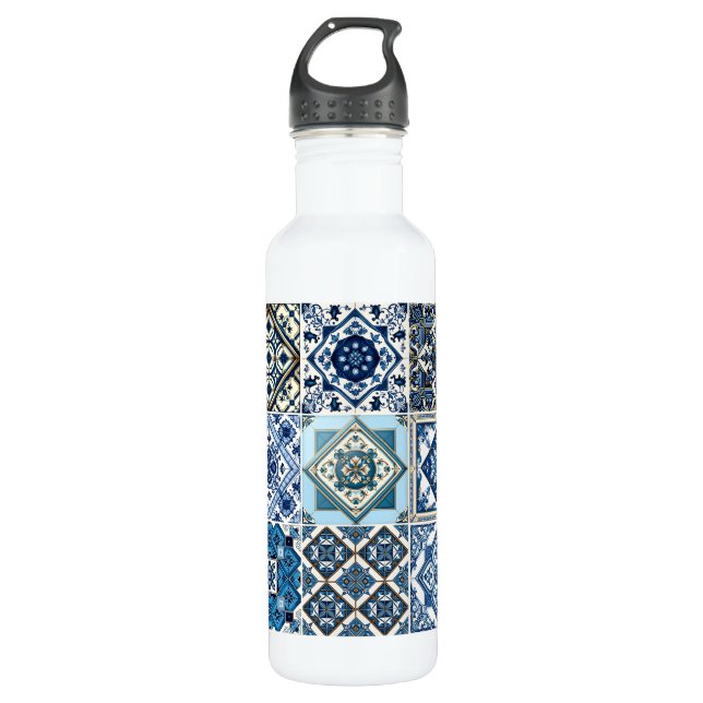 Bouteille D'eau Carrelage méditerranéen, Portugais, Azulejo, Majol (Devant)