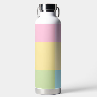 BOUTEILLE D'EAU CARRÉS DE COULEURS PASTEL THÈME DE PÂQUES