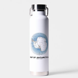 Bouteille D'eau Carte De La Géographie De L'Antarctique