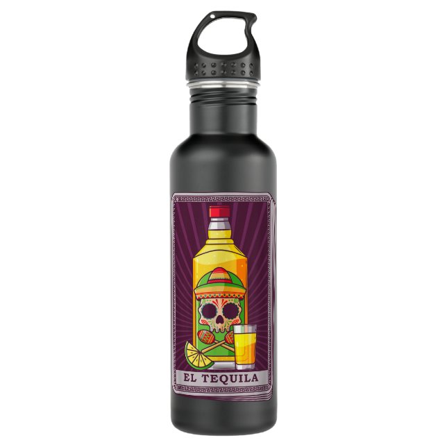 Bouteille D'eau Carte Tarot El Tequila Blackcraft Mexicaine Boisso (Devant)