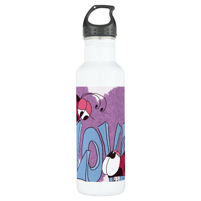 Bouteille D'eau Carton adorable Ladybug Love (Devant)