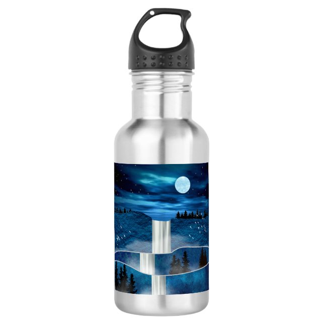 Bouteille D'eau Cascade bleue (Devant)